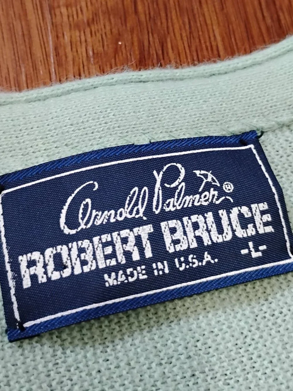 Vintage Arnold Palmer Robert Bruce Wool Cardigan Sweater Mint